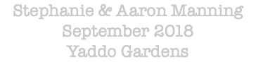 Stephanie & Aaron Manning September 2018 Yaddo Gardens